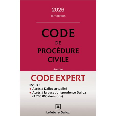 Code Dalloz Expert. Code de procédure civile 2026. 22e éd.