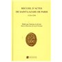 Recueil d'actes de Saint-Lazare de Paris 1124 - 1254 58,71 €