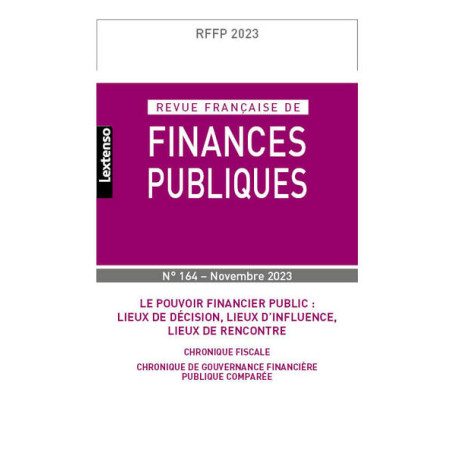 Revue française des finances publiques n°164-2023 58,71 €