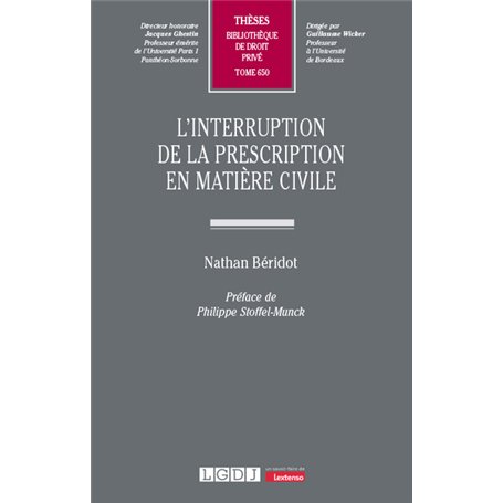 L'interruption de la prescription en matière civile 73,39 €