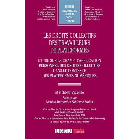 Les droits collectifs des travailleurs de plateformes 76,32 €