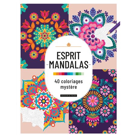 Esprit Mandalas : 40 Coloriages mystère