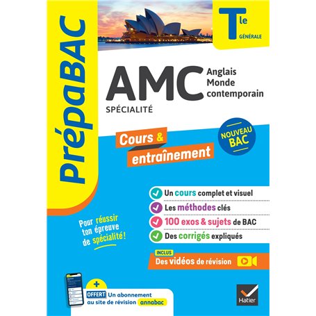 Prépabac - AMC (Anglais monde contemporain) Tle générale (spécialité) - Bac 2026 12,62 €