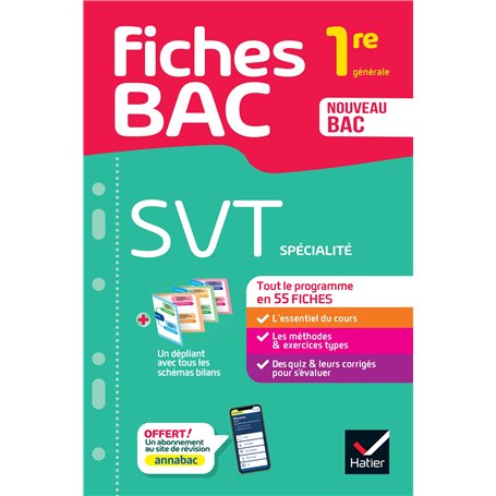 Fiches bac - SVT 1re générale (spécialité)