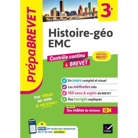 Prépabrevet - Histoire-géo EMC 3e - Brevet 2026