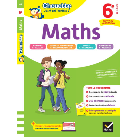 Chouette Je m'entraîne - Maths 6e Nouveau programme