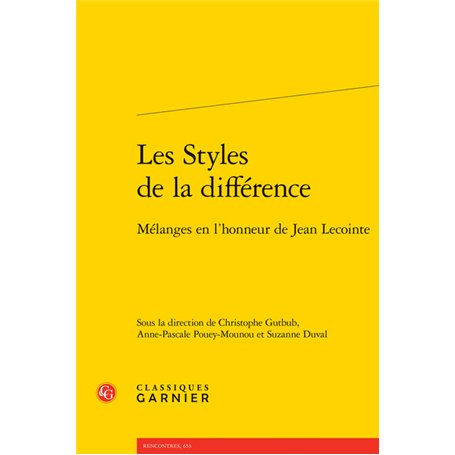 Les Styles de la différence