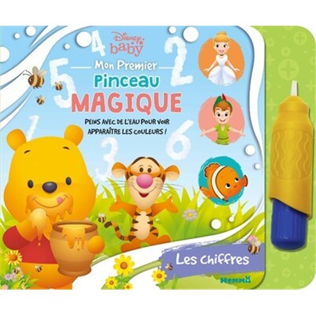 Disney Baby - Mon premier pinceau magique - Les chiffres - Peins avec de l'eau pour voir apparaître les couleurs !