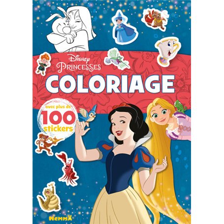 Disney Princesses - Coloriage avec plus de 100 stickers (Blanche-Neige et Raiponce) - Avec plus de 100 stickers