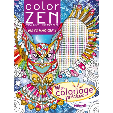 Color Zen avec strass - Nuits magiques - Mon coloriage précieux