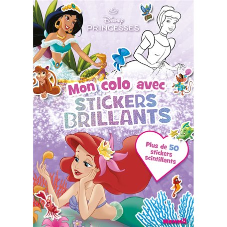 Disney Princesses - Mon colo avec stickers brillants (Ariel