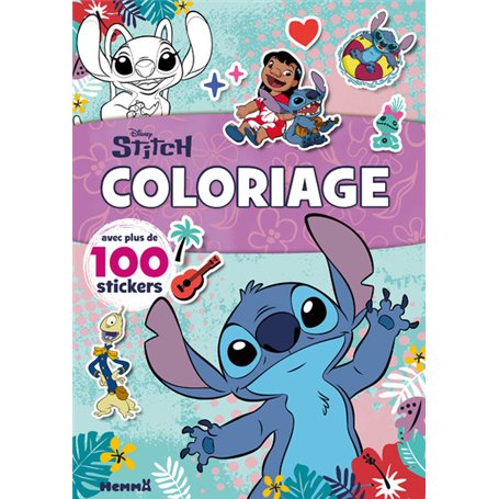 Disney Stitch - Coloriage avec plus de 100 stickers