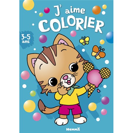 J'aime colorier (3-5 ans) (Chat et glace)
