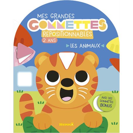 Mes grandes gommettes repositionnables - 2 ans - Les animaux - Avec des gommettes bonus