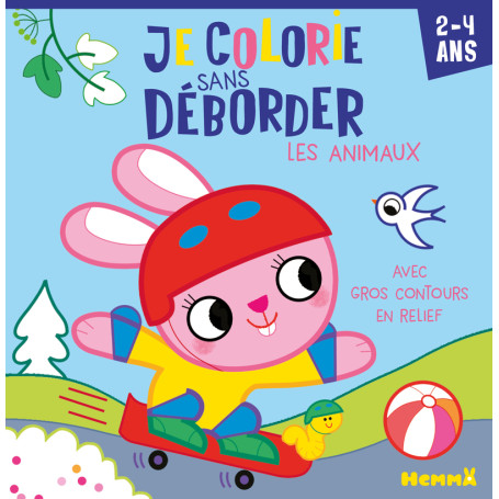 Je colorie sans déborder (2-4 ans) - Les animaux - Avec gros contours en relief