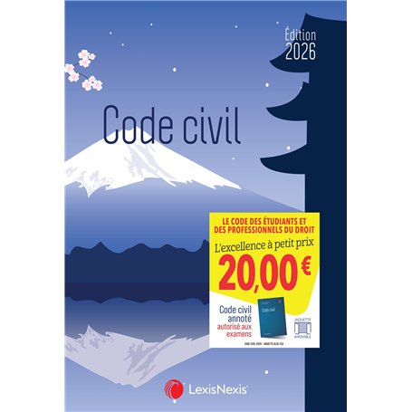 Code civil 2026 - jaquette Blue Fuji