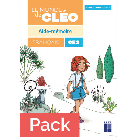 Le monde de Cléo CE2 - Aide-mémoire - Programmes 2025 - pack de 5