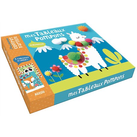 Mon coffret d'artiste - Mes tableaux pompons animaux