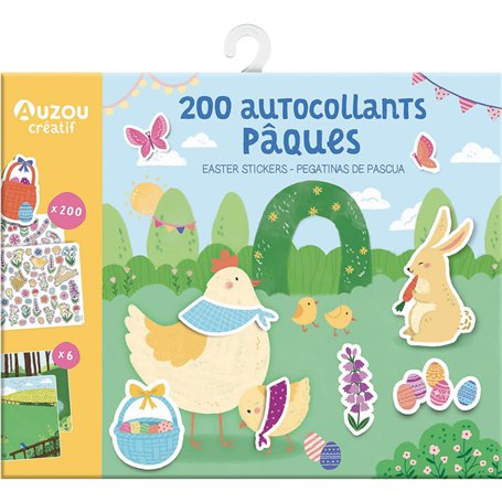 200 autocollants Pâques
