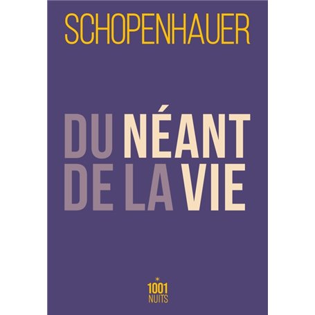 Du néant de la vie