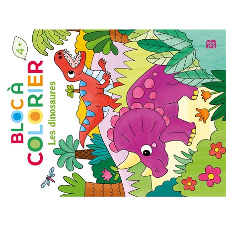 Bloc à colorier : Les dinosaures