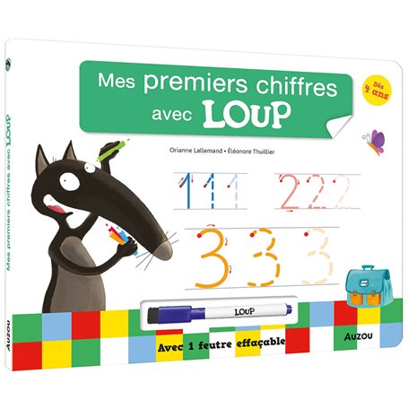 Livre ardoise loup - Mes premiers chiffres