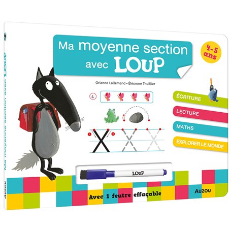 MA MOYENNE SECTION AVEC LOUP - LIVRE-ARDOISE NED
