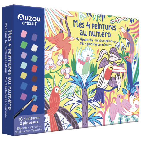Mon coffret d'artiste - Mes 4 peintures au numéro : Merveilleuse nature