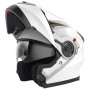 Casque Moto Modulable Homme ECE Homologué-YEMA YM-925 Casque Scooter Femme Adulte Double Visière-Blanc-XL