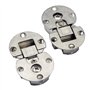 Lot de 2 charnières pliables réglables et cachées à 90 degrés pour meubles - Charnière de table spéciale autoportante - Charnièr