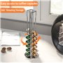 Porte Rangement pour Nespresso Capsules de Café, Supports pour 40 Capsules de Café Argent, 360 Degrés Rotable Range Coffee Capsu