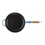 LE CREUSET Signature 20259282200422 Poêle à frire en fonte avec manche en bois Bleu azur 28 cm