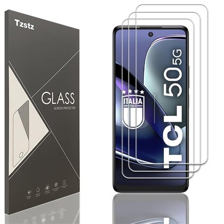 Tzstz Lot de 3 films de protection d'écran en verre trempé pour TCL 50 5G 6