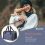 Sac Transport Chat Chien, ENSOBO Matériau Denim Résistant aux Rayures Sac de Transport pour Animal de Compagnie avec Matelas Sou