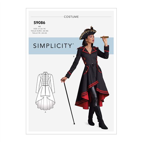 Simplicity Patron de Couture S9086 Manteaux de Costume Steampunk pour Femme