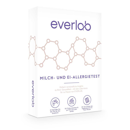 EVERLAB Test d'allergie au lait et aux œufs - Test IgE pour l'allergie au lait et aux œufs - Évaluation détaillée - Auto-test po