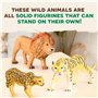 Terra by Battat AN6062BZ - Set de 6 Figurines Animaux Sauvages Réalistes en Plastique - Inclut Lion - Tigre - Jaguar - Hippopota