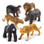 Terra by Battat AN6062BZ - Set de 6 Figurines Animaux Sauvages Réalistes en Plastique - Inclut Lion - Tigre - Jaguar - Hippopota