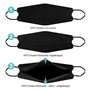 TubeRoo FFP2 Lot de 5 masques turquoise en forme de poisson - Fabriqué en Allemagne - Certifié CE - Boucles d'oreilles souples -