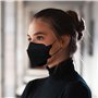 TubeRoo FFP2 Lot de 20 masques bleu foncé en forme de poisson - Fabriqué en Allemagne - Certifié CE - Boucles d'oreilles souples