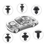 240 Pièces Rivet Plastique Clips Voiture, 6 Taille Clips de Retenue de Voiture Fixations, Vis Plastique Universelles pour Fixer 