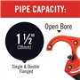 RIDGID 41608 PTEC 3000 Coupe-tube en plastique polyvalent à paroi mince en PE, PP, PVC pour cordier de 1-1/4 po et 1-1/2 po, cou