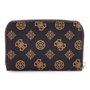 GUESS Laurel Zip Around Wallet M Mocha Logo