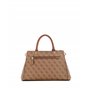 GUESS Zamira Luxury Satchel Latte Logo