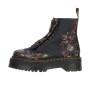 SINCLAIR DECAYED ROSES- Stivali in nappa lavorata marchio DR.MARTENS 37/BLACK NAPPA