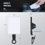 NEEWER Basics Lampe LED à Clip pour Selfie Compatible avec iPhone, Rechargeable 2000 mAh, Support de téléphone et Chiffon de Net
