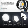 NEEWER MS60B Lampe Vidéo LED 2,4 GHz/Contrôle par Application, 65W, Mini Projecteur Compact COB en Métal, éclairage Continu Bowe