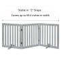 unipaws Barrière pour Chien, Barrière de sécurité barrière modulable Pliable pour Animaux de Compagnie, 61H cm 3 Panneaux, Gris 
