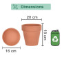 vensovo Lot de 2 grands pots en argile avec soucoupe - 20,3 cm - En terre cuite avec trou de drainage - Pour plantes d'intérieur