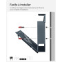 SONGMICS Boîte à Lettres, Fenêtre en V, Mural, avec Serrure et Couvercle, Porte-journaux, Facile à Installer, Gris Anthracite GM